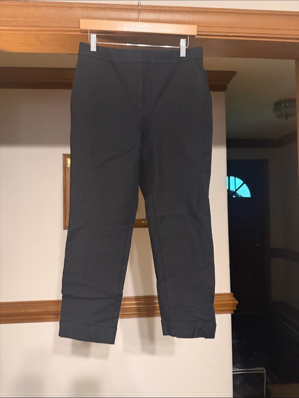 Ann Taylor Black Cropped Slim Trousers